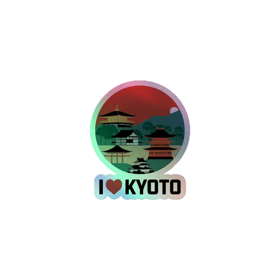 I Love Kyoto Kiss-Cut Holographic Sticker Sheet product image (1)