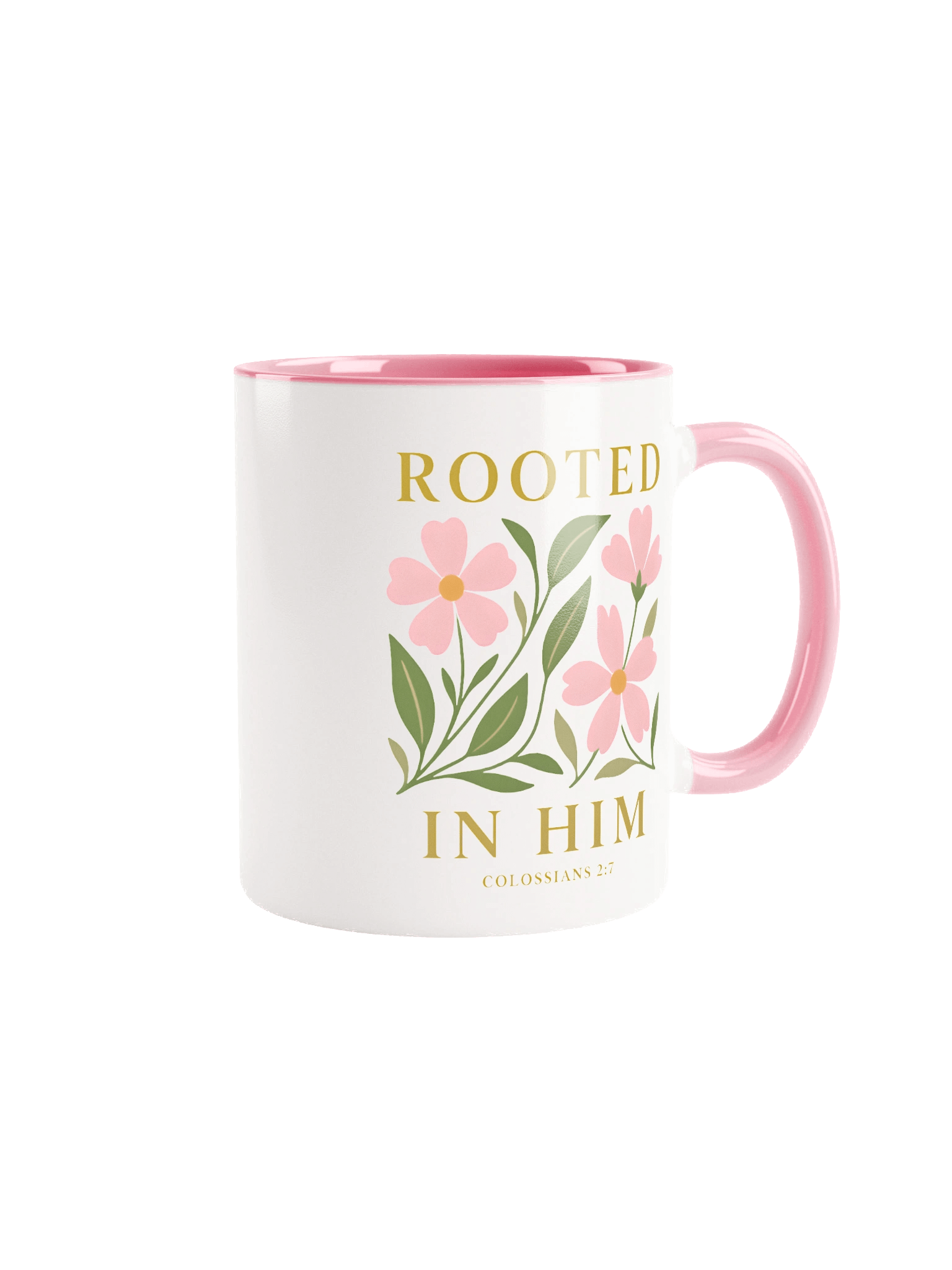 Elegant Floral Christian Mug for Women Inspired by Colossians 2:7 product image (11)
