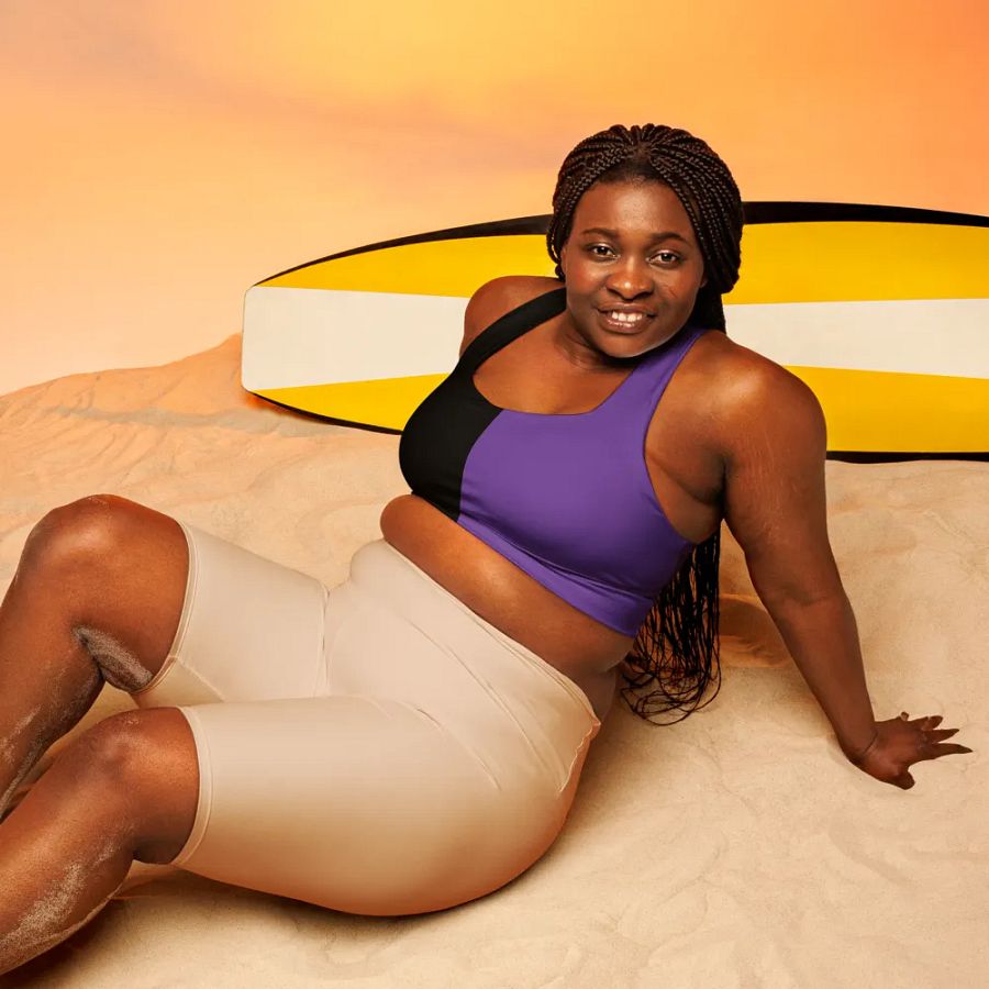 Black & Purple - Longline Sports Bra product image (6)