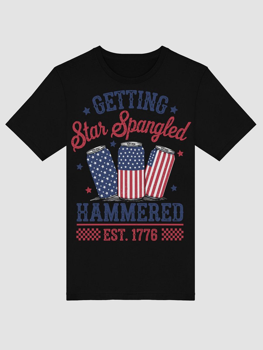 Star Spangled Beverage Can Flag T-Shirt product image (5)