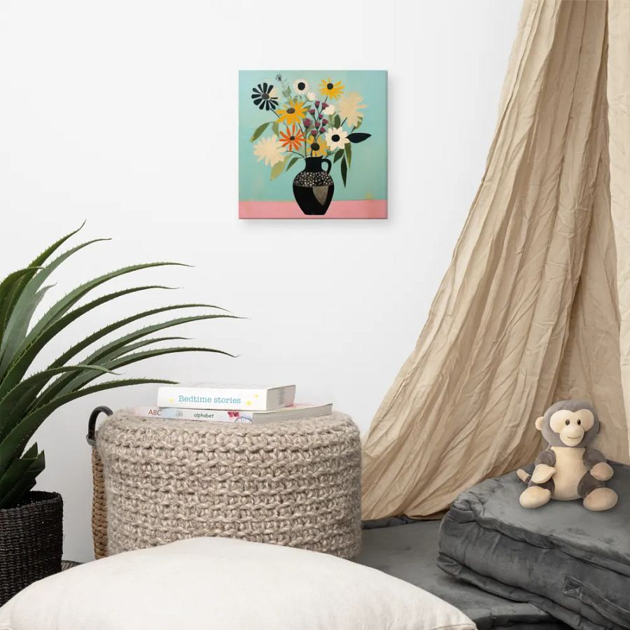 Art2401-56 Vase Flowers Still Life - Canvas Print - sm product image (4)