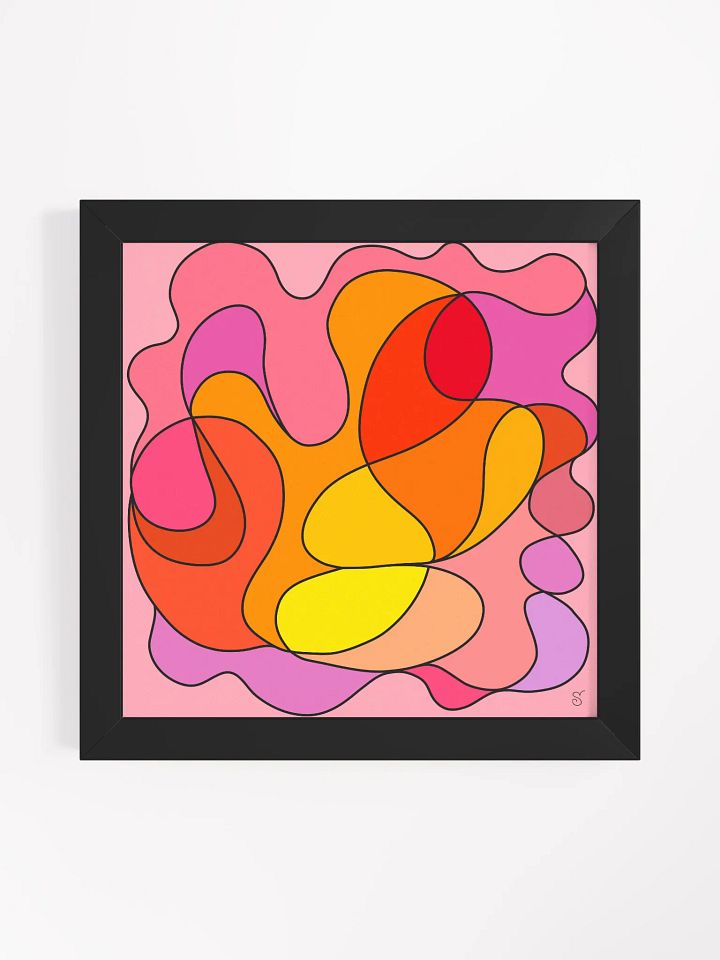 Vibrant Curves Framed Art Print - Abstract Square No. 5 product image (4)