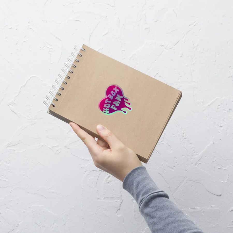 HOT BOX FAM TRANSPARENT HOT PINK LOGO STICKER product image (9)
