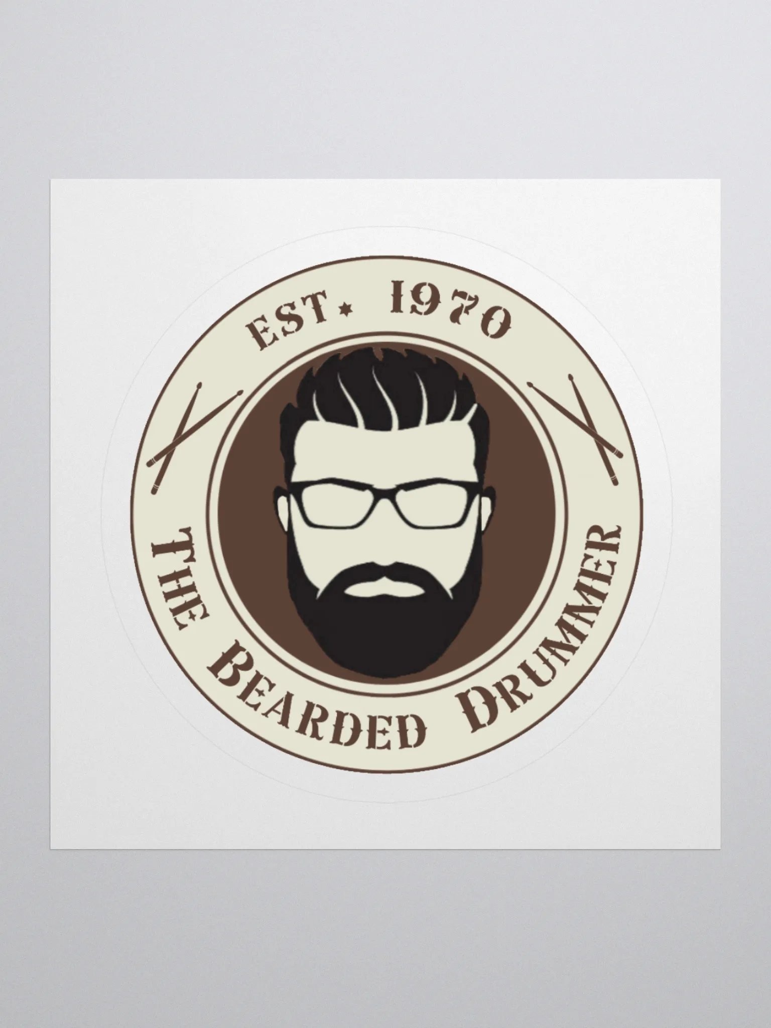 The Bearded Drummer Logo Sticker product image (3)