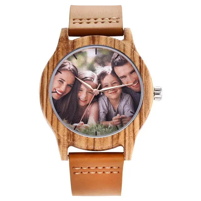 Raindren New Cross-Border Wooden Men'S Commemorative Gift Custom Oem Self-Built Station Watches product image (1)