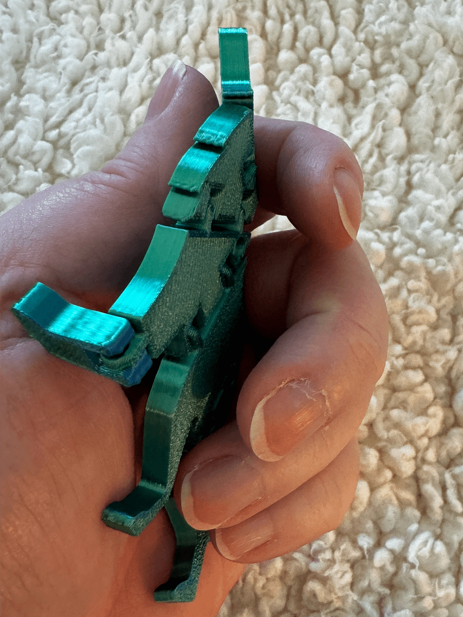 Howling Wolf PLA 3D Printed Flexi — 13 TO LIFE Keychain product image (4)