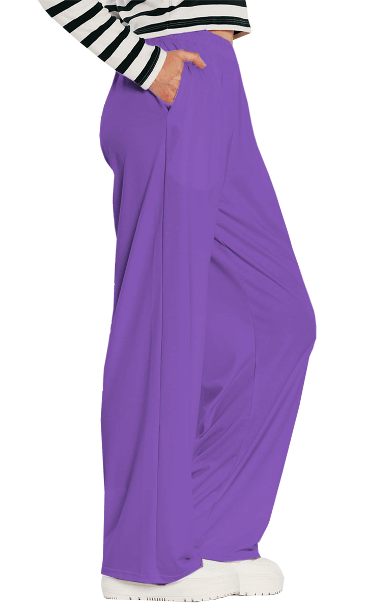 Plain Color Amethyst Wide-Leg Pants product image (1)