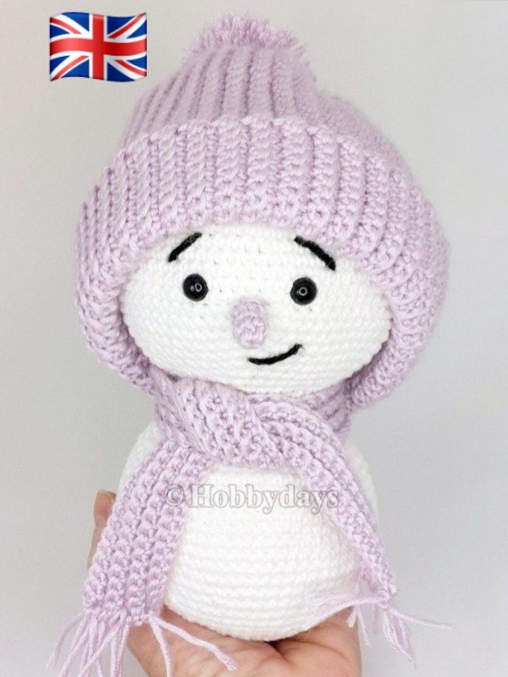 UK Pattern - Amigurumi Crochet Snowman product image (1)