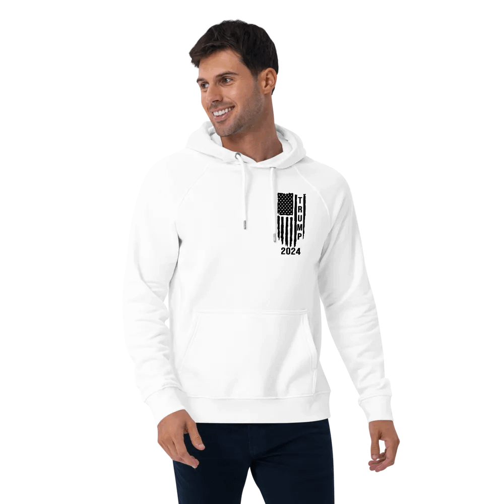 Trump 2024 Flag - Unisex Eco Raglan Hoodie product image (44)