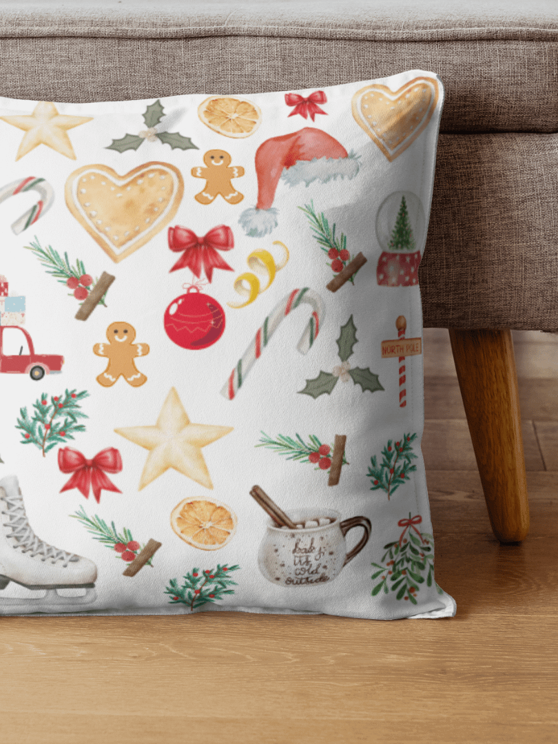 Premium Weihnachtskissenbezug mit Weihnachtlichen Motiven | Geschenkidee | Für Schlafzimmer und Wohnzimmer product image (3)