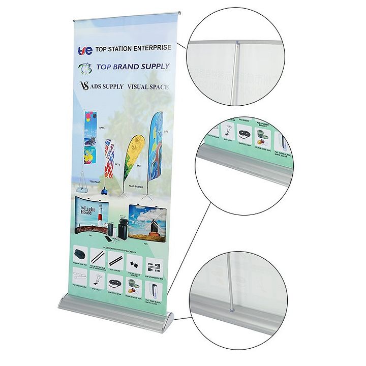 Wide Strengthening Steel Roll Up Banner Stand | Retail Signage| Banner with Carrier Bag(80X200cm) product image (1)