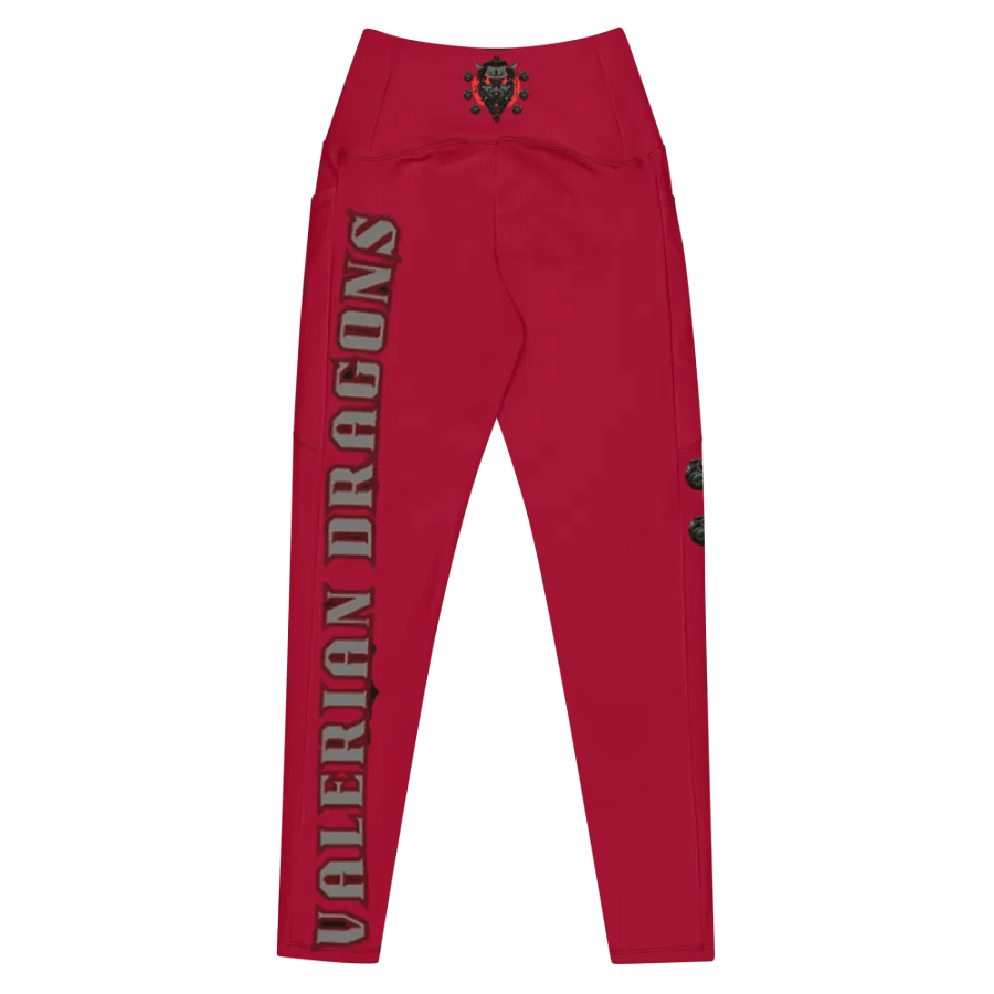 RED demon soul square up women's pocket leggings product image (9)