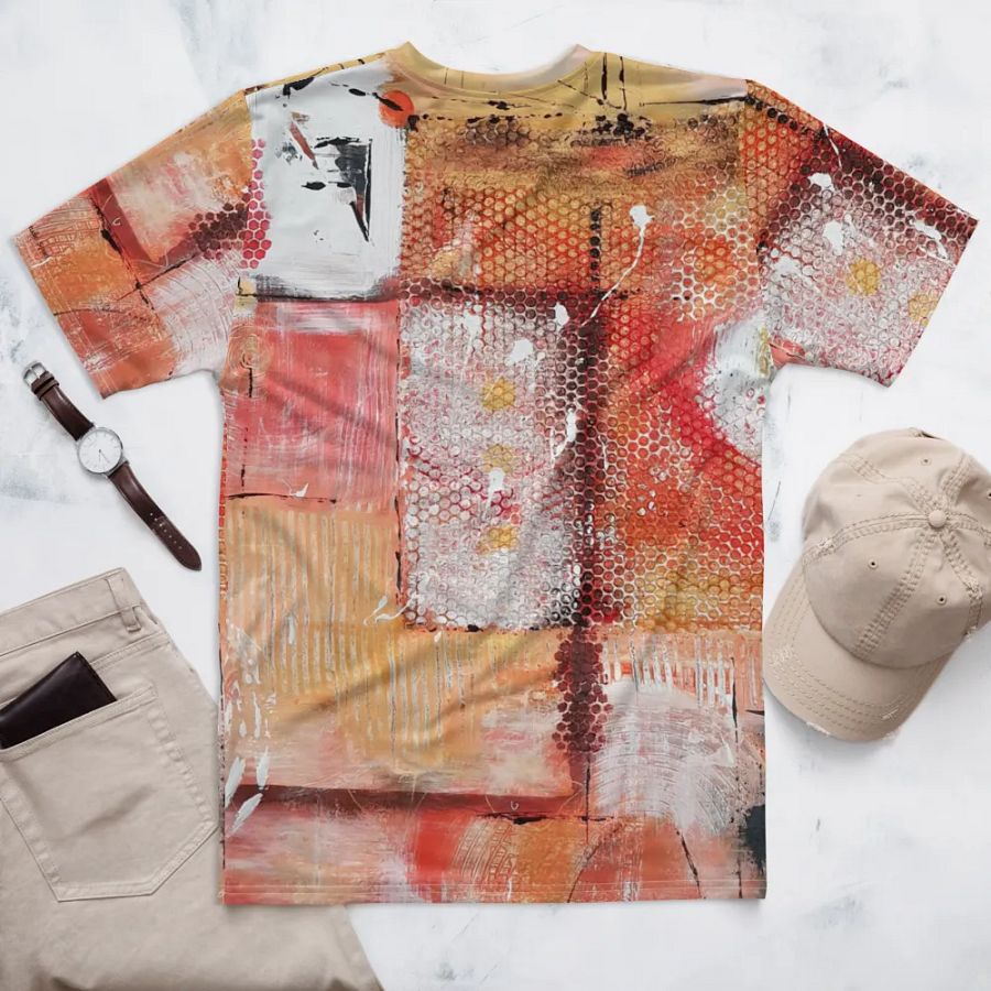 original painting mixed media, on all over print tshirt product image (6)
