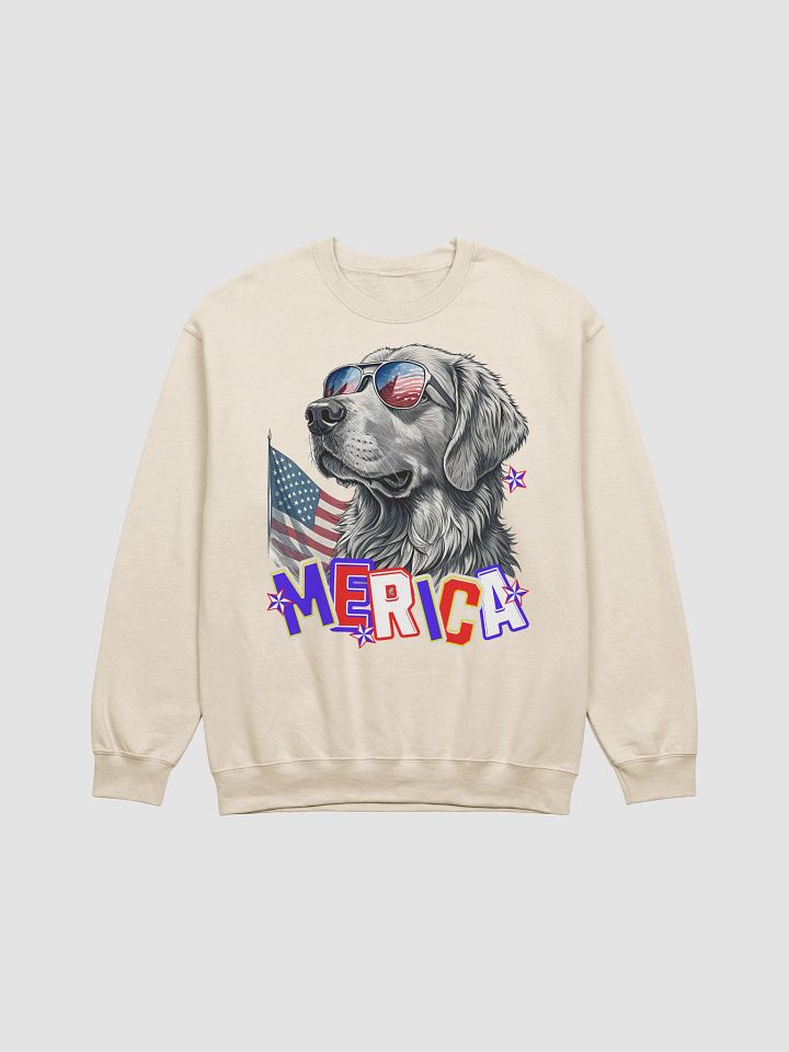 Merica Golden Retriever Patriotic Pup Crewneck Sweatshirt product image (21)