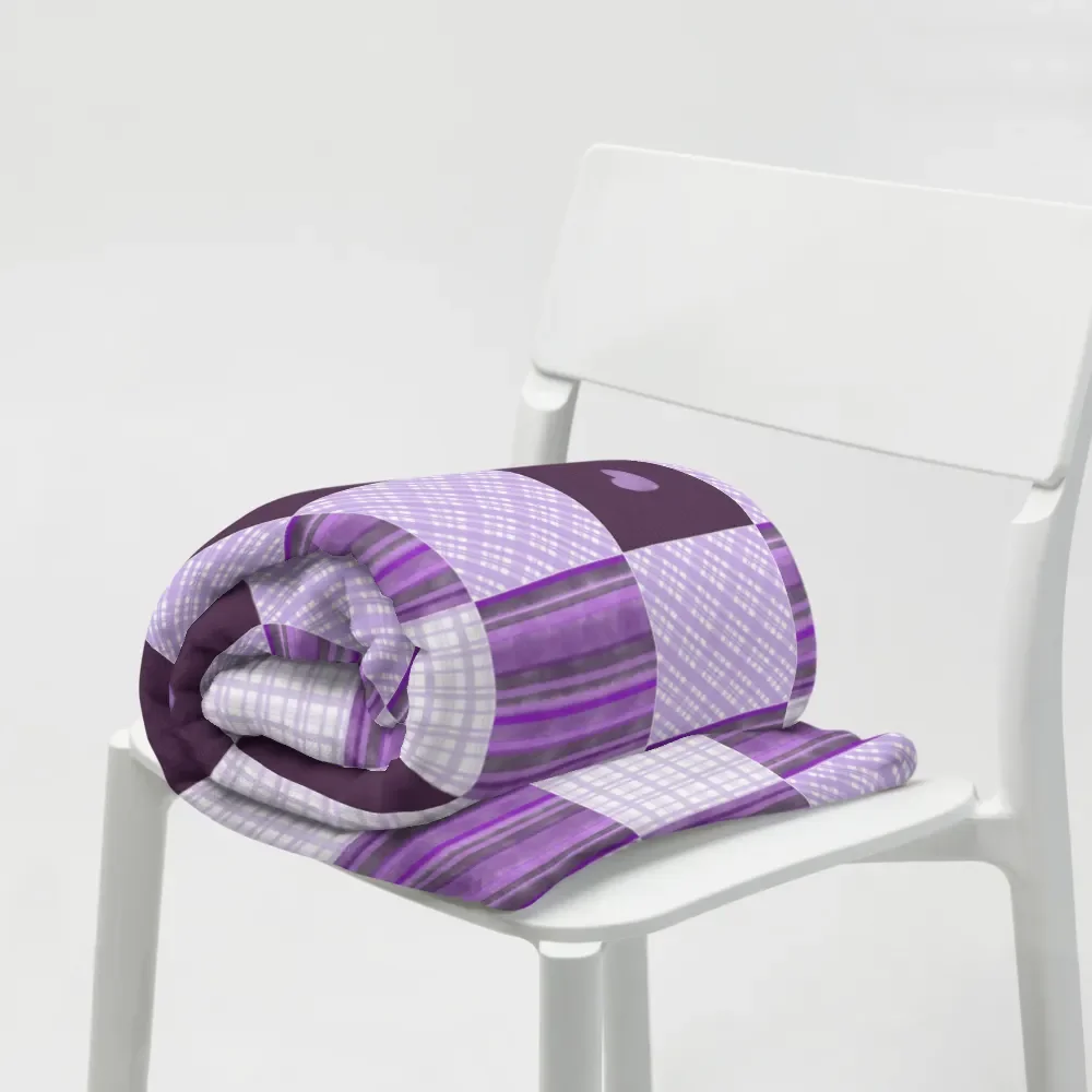 Tranquil Purple Patchwork: Custom Throw Blanket product image (10)