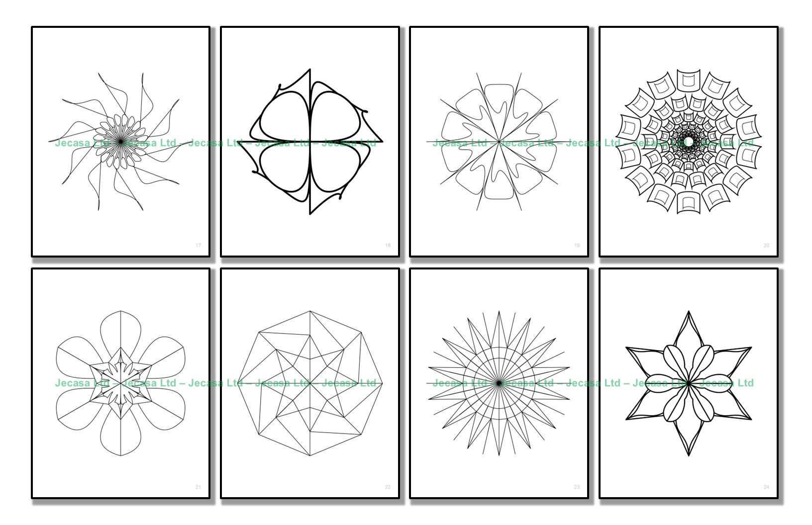 100 Geometric Mandala Coloring Pages | PDF | Digital File | Series GM2025 Vol. 1 product image (5)