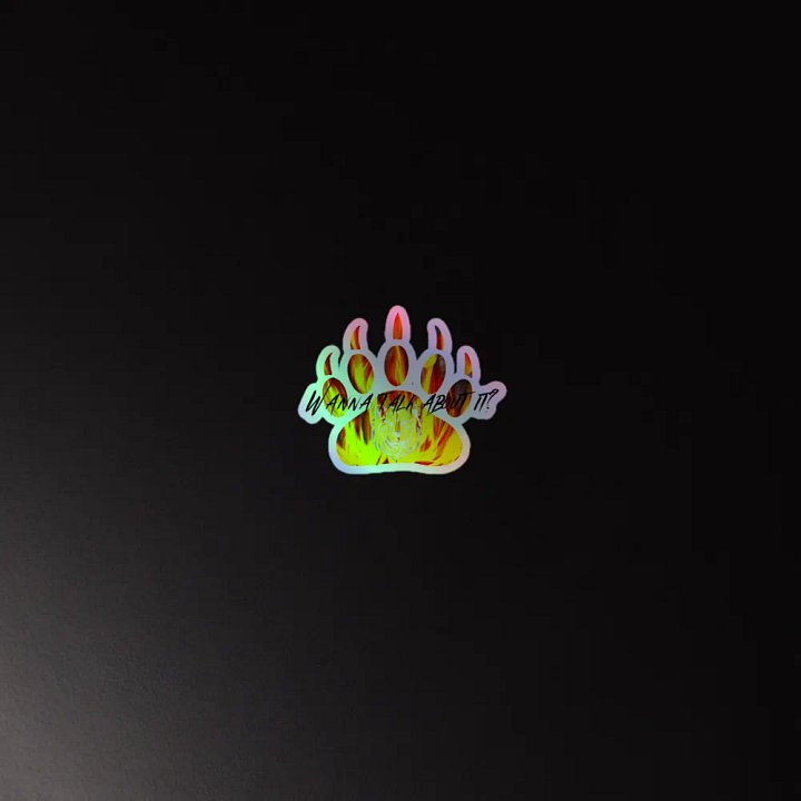bear Flame Holographic Sticker Set product image (4)