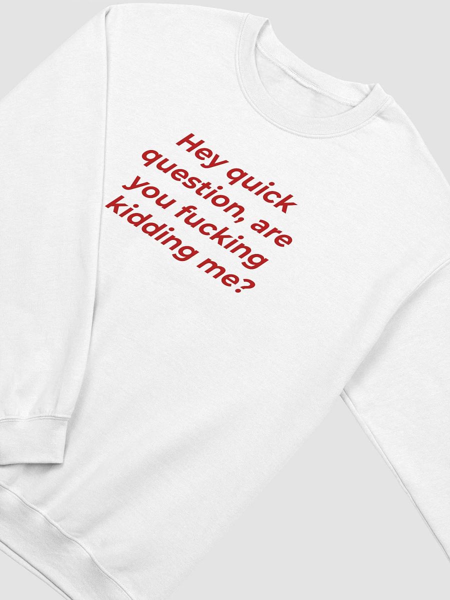 Hey Quick Question, Are You Fucking Kidding Me Sweatshirt product image (2)