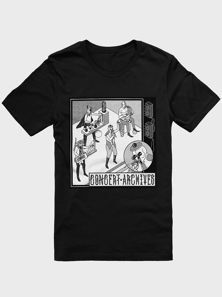 Psychedelic Alien Band Unisex T-Shirt (Logo on Back) product image (1)