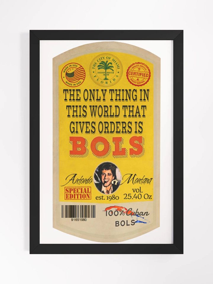 Antonio Montana's BOLS Gin Framed High-Quality Matte Poster (in) product image (1)
