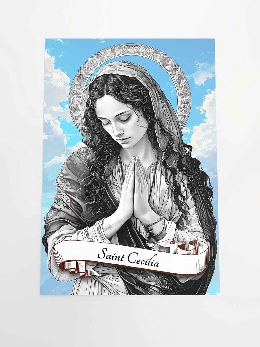 Saint Cecilia Patron Saint of Musicians, Composers, Musical Instruments Makers, Poets, Church Music, Blind People, Singers, Artists, Matte Poster product image (3)