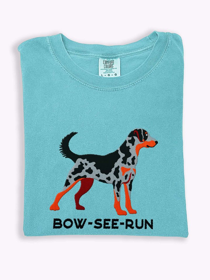 Bow-See-Run T-Shirt(Embroidered) of a Beauceron(Harlequin) product image (1)