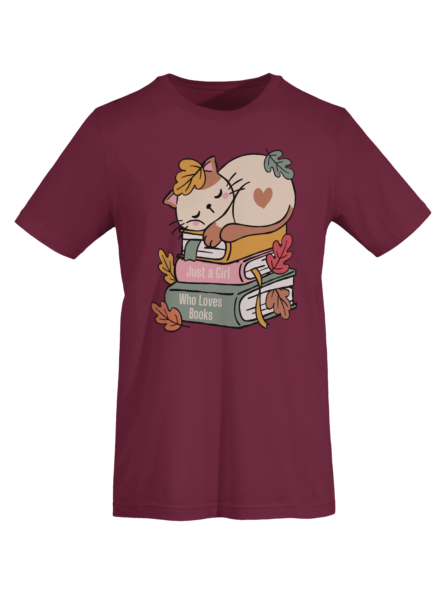 Cute Cat & Books T-Shirt product image (34)