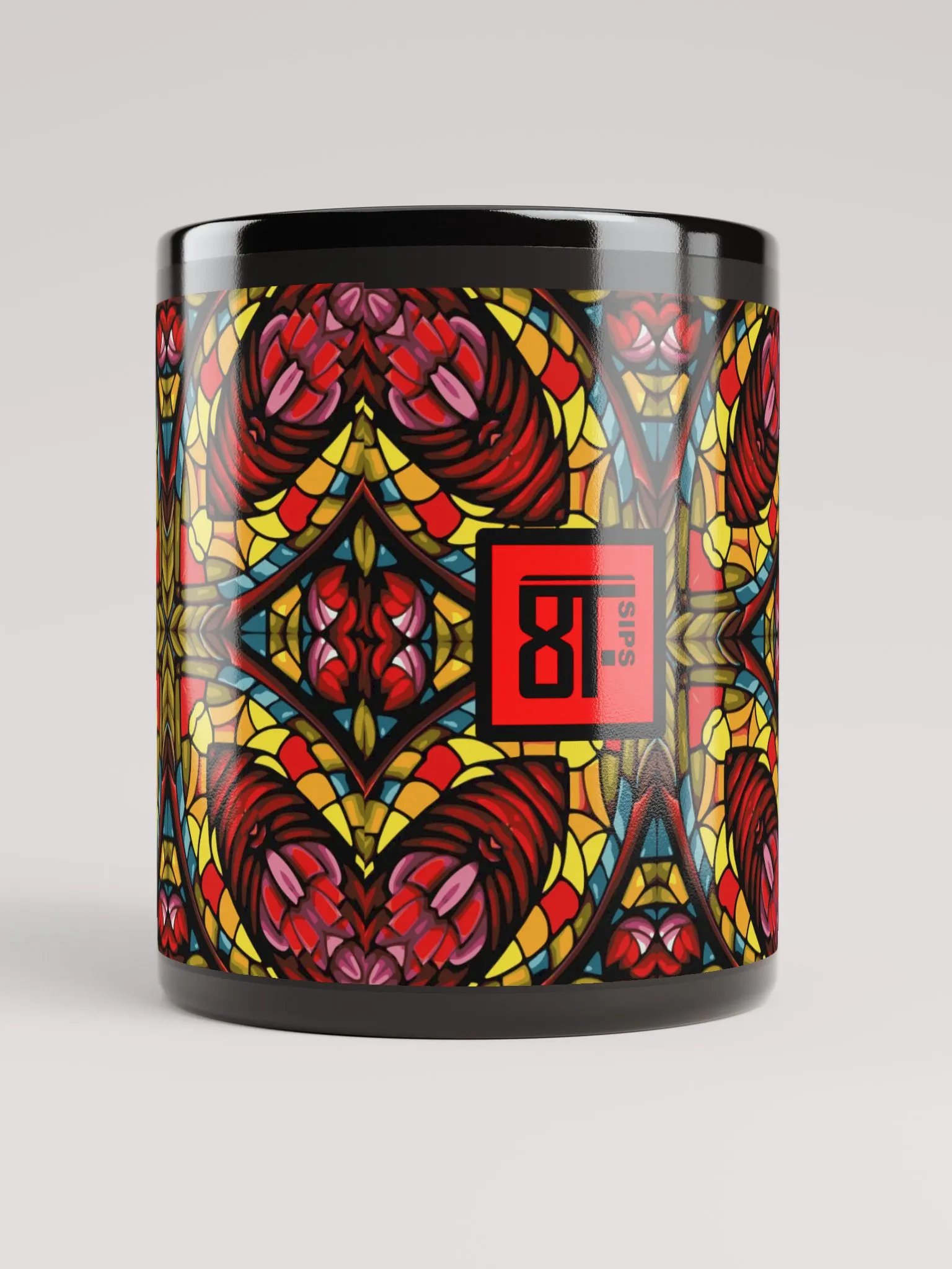 8T Sips Mosaic Black Glossy Mug product image (5)