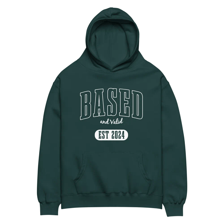 Based and Valid Hoodie - Forrest Green product image (2)