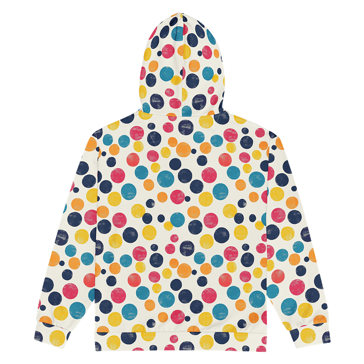 Polka Dot Illusion Vintage Retro Unisex Zip Hoodie product image (2)