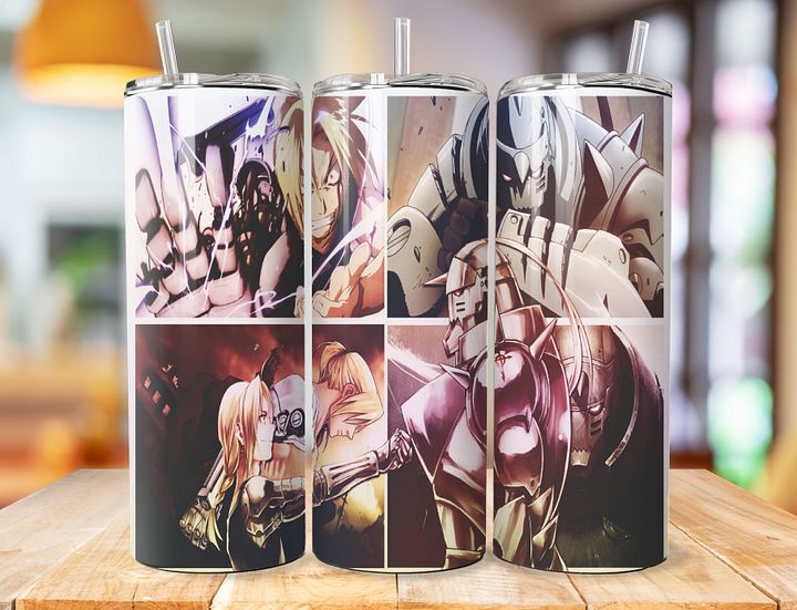 Elric Brothers 20 oz Stainless Steel Tumbler – Fullmetal Alchemist Design product image (1)