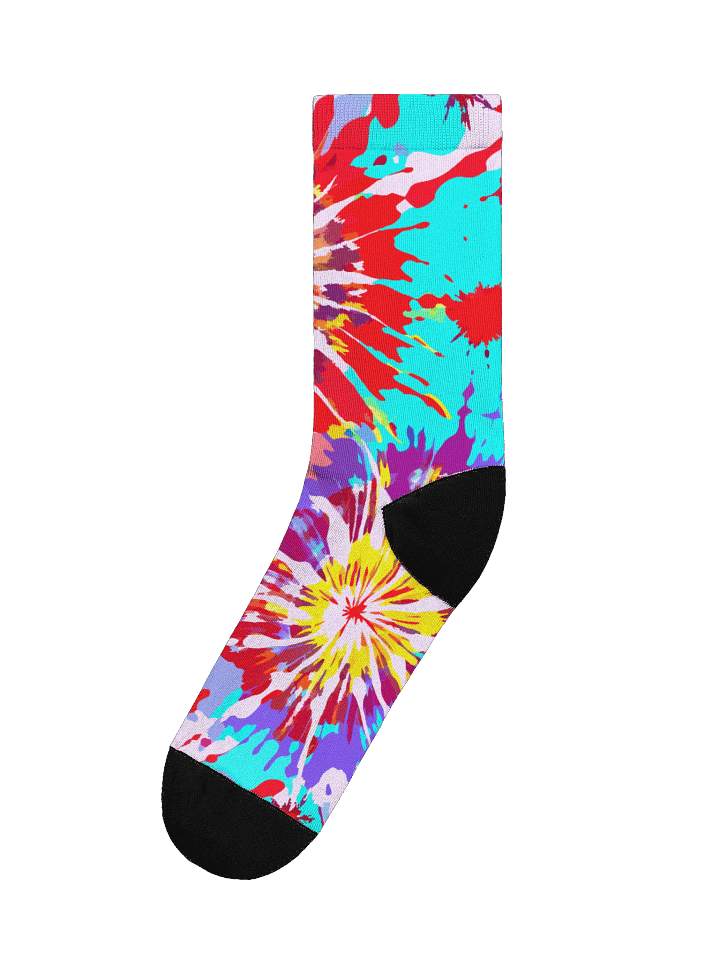 Eco-Friendly Tie-Dye Splatter Pattern Crew Socks product image (1)