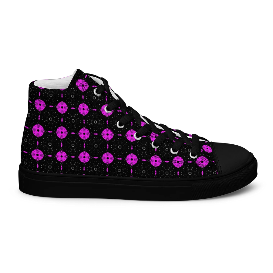 Abstract Pink Shapes Ladies Canvas Shoes High Tops product image (27)
