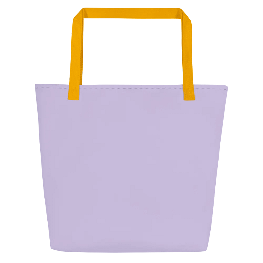 Say Something Nice Lilac Purple Tote Bag with Yellow Straps product image (3)