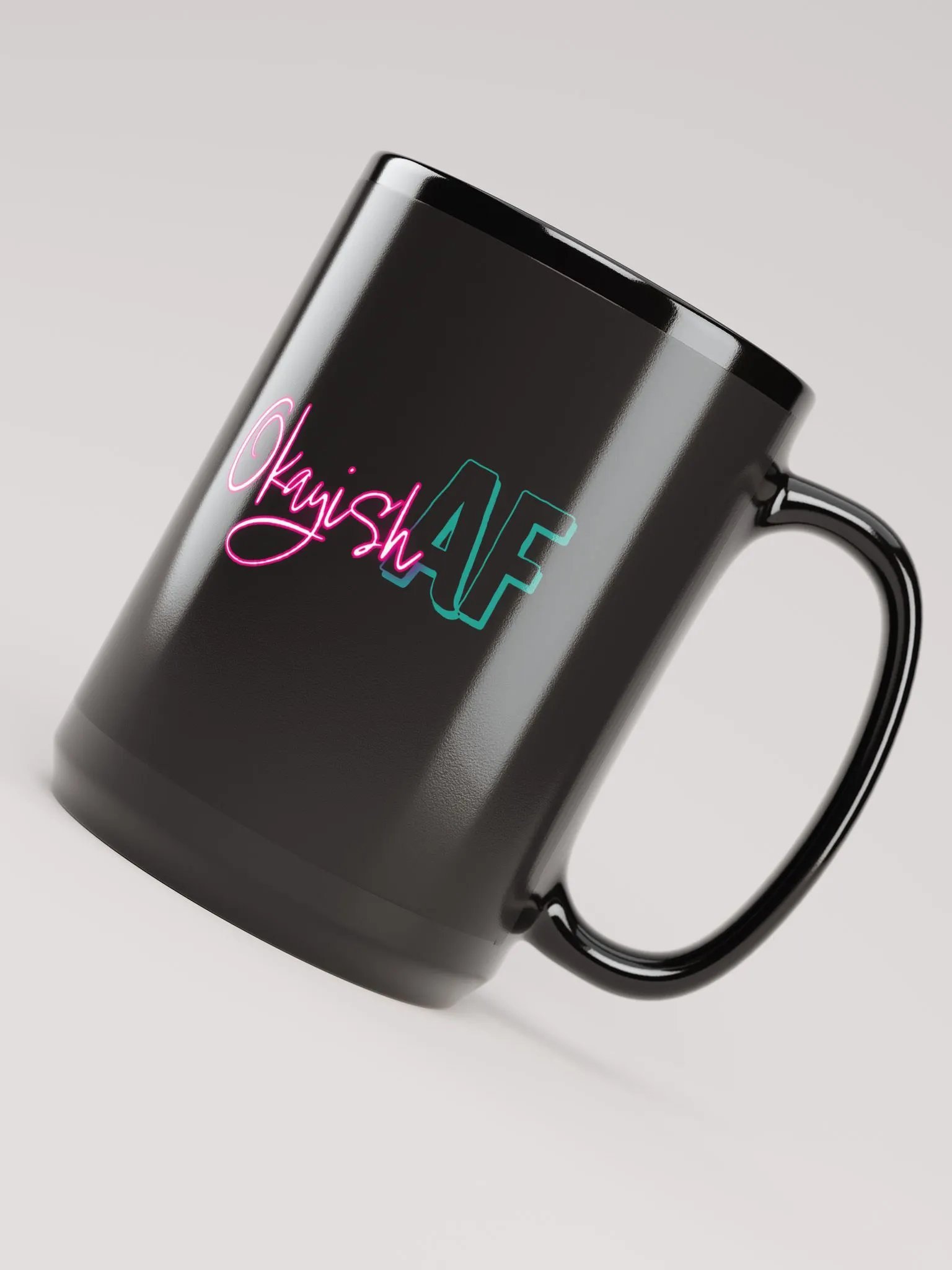 OkayishAF Safe Here 15oz Mug Black product image (4)