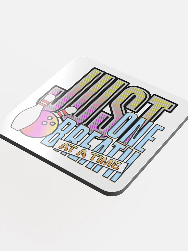 Just One Breath At A Time Bowling Zen Cork Coaster product image (1)