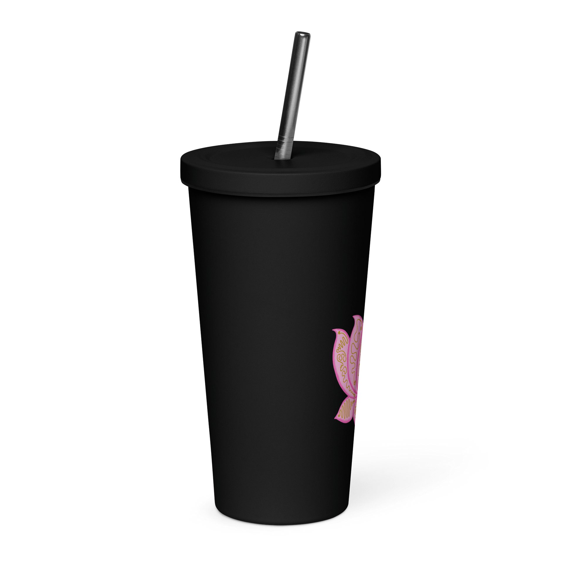 Golden Lotus Insulated Tumbler product image (4)