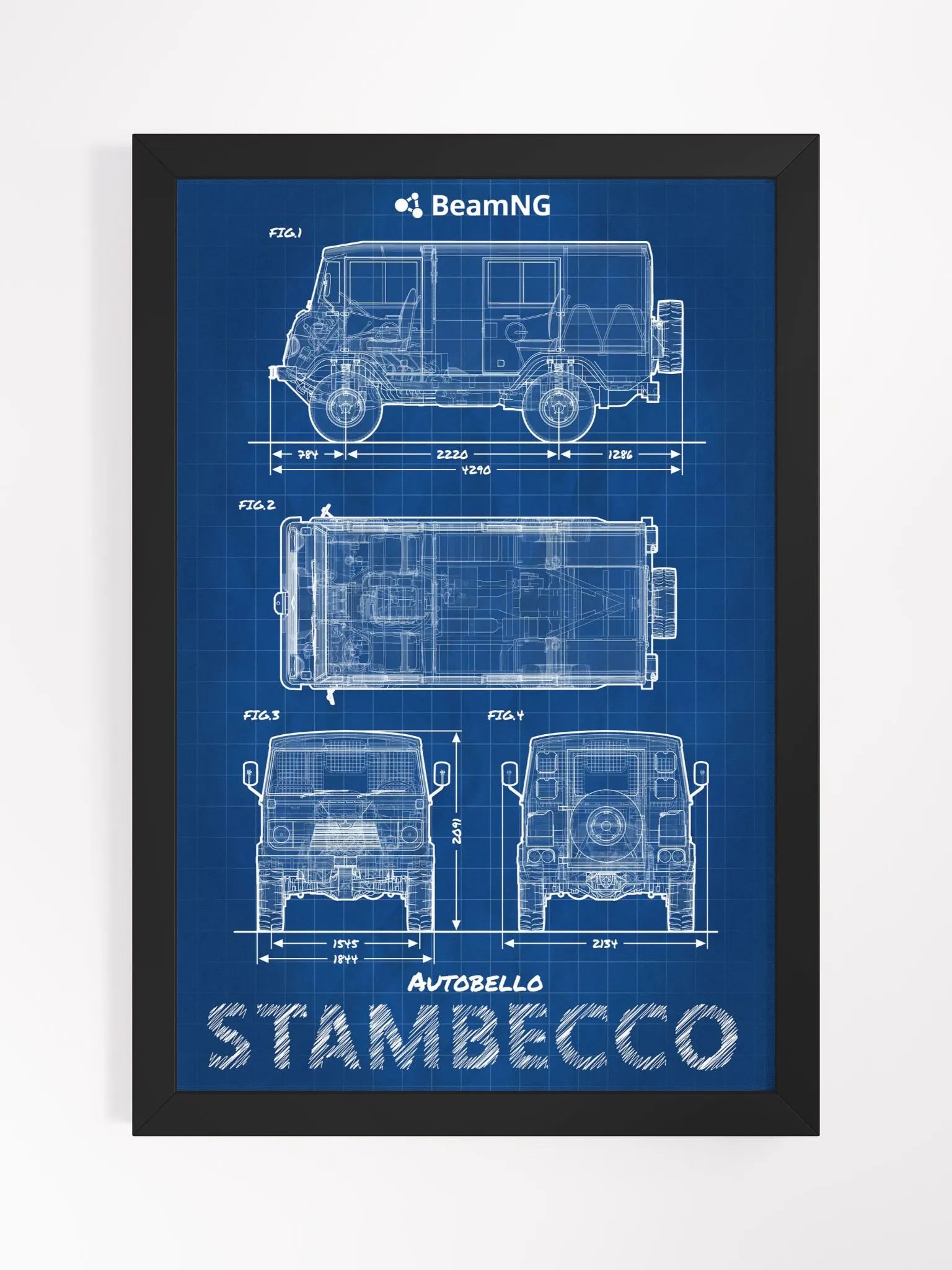 Framed Poster: Autobello Stambecco Blueprint product image (1)