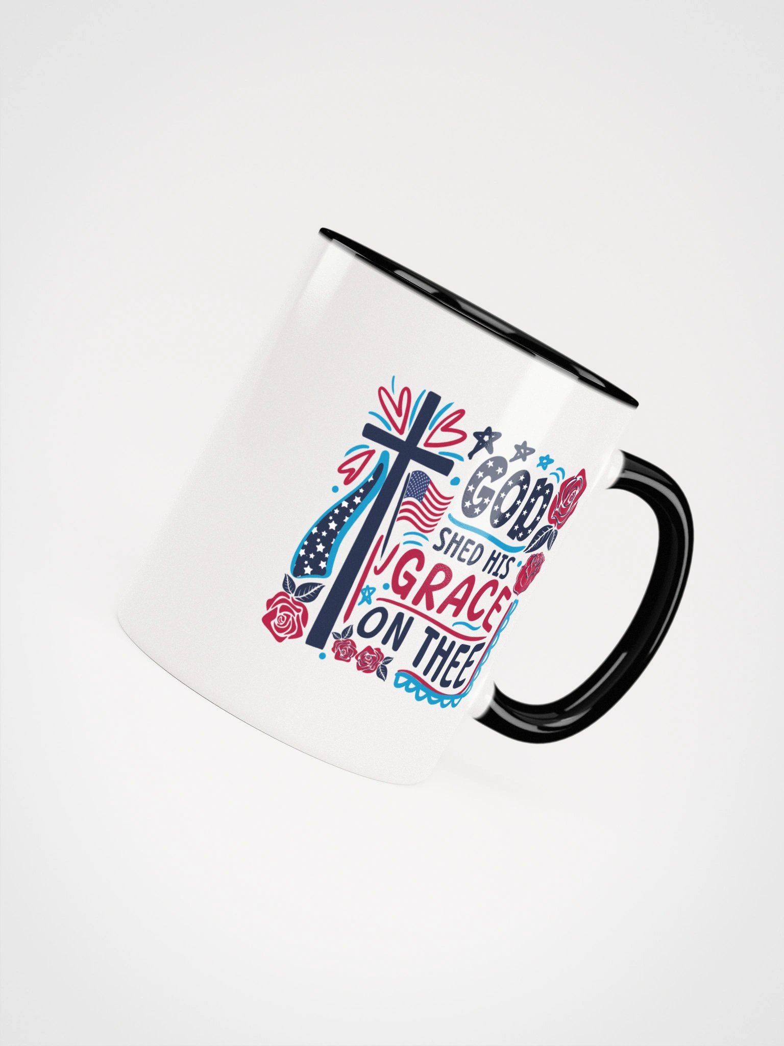 God Shed His Grace On Thee Patriotic Christian Inspirational Ceramic Coffee Mug product image (4)
