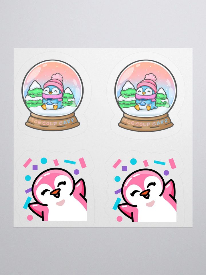 Ice Cold Snow Penguin Globe and Party Penguin Stickers product image (1)