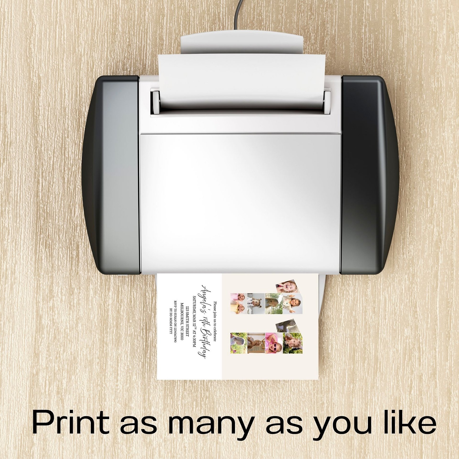 11th Birthday Photo Collage Editable Invitation Template product image (9)