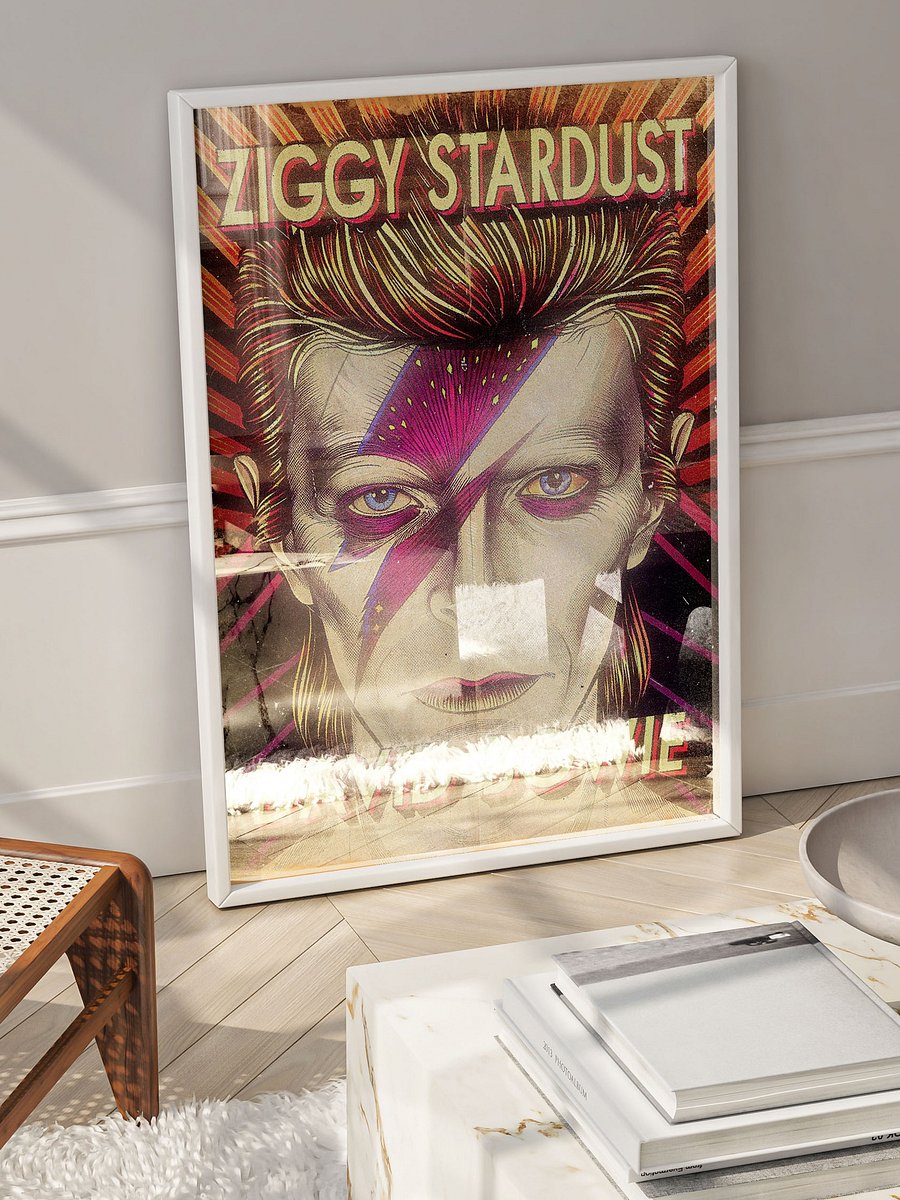 David Bowie Ziggy Stardust Poster – 70s Glam Rock Wall Art – Vintage Music Print for Retro Home Decor product image (8)