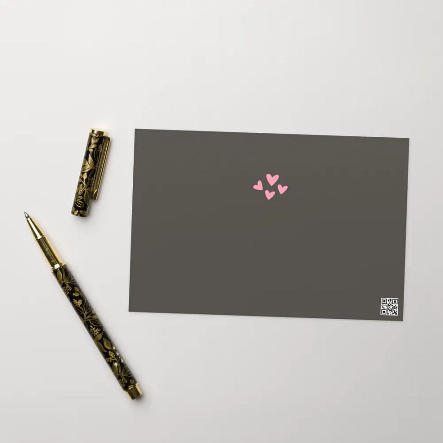 PINK HEART BLACK LOVE CATS product image (6)