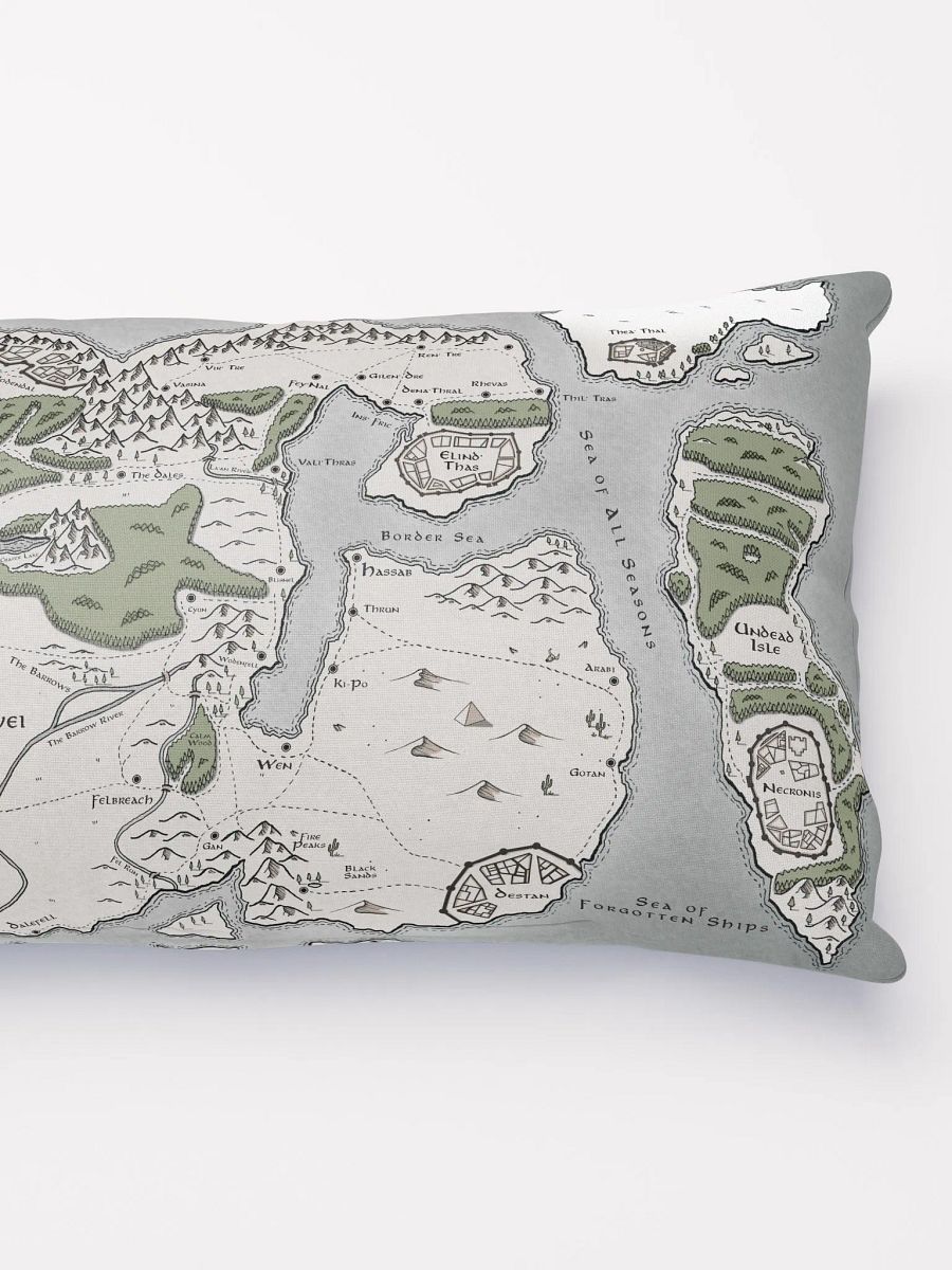 Map of Teren'Vei Throw Pillow product image (2)