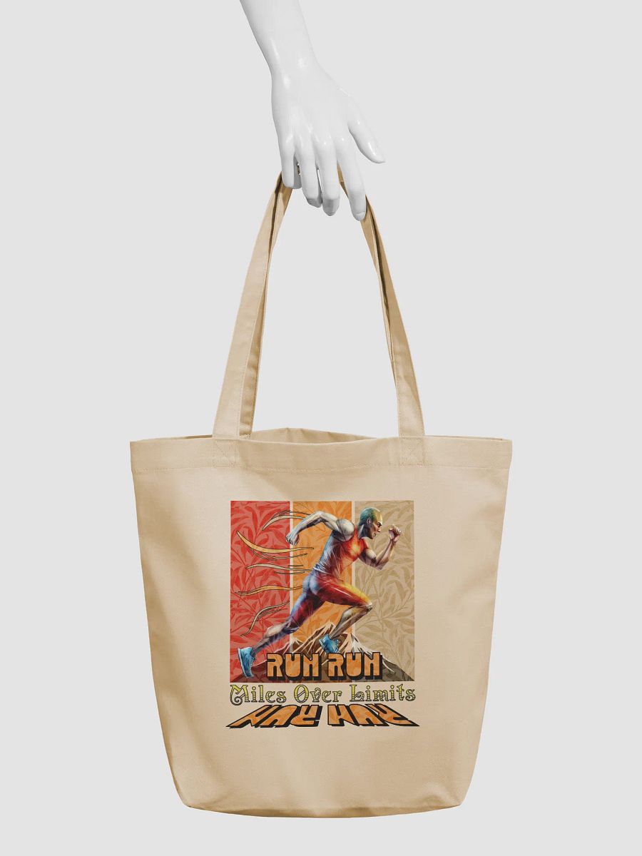 Run Run Miles Over Limits Male Running Limitless Eco-Friendly Tote Bag product image (6)