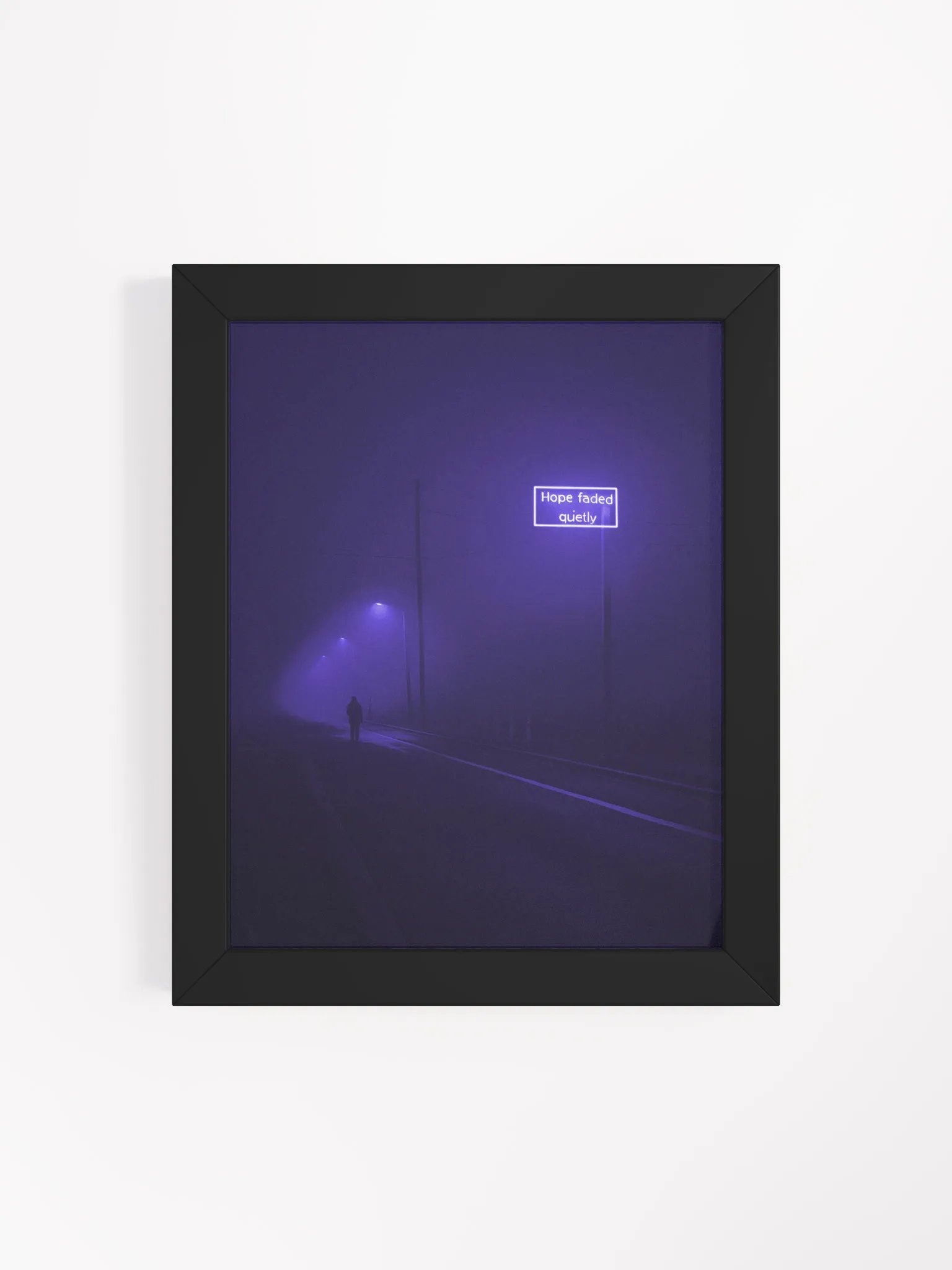 "Hope faded quietly" Framed Poster product image (4)