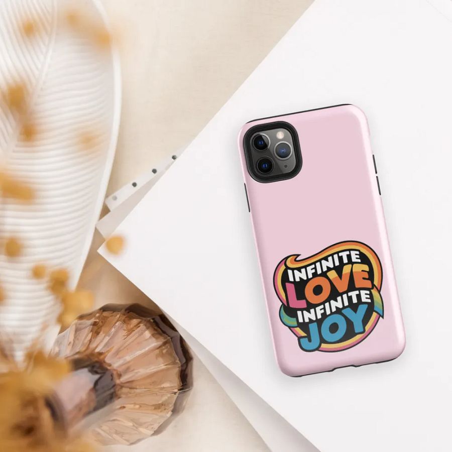 Infinite Love Infinite Joy Tough Case for Iphone (Pink) product image (5)