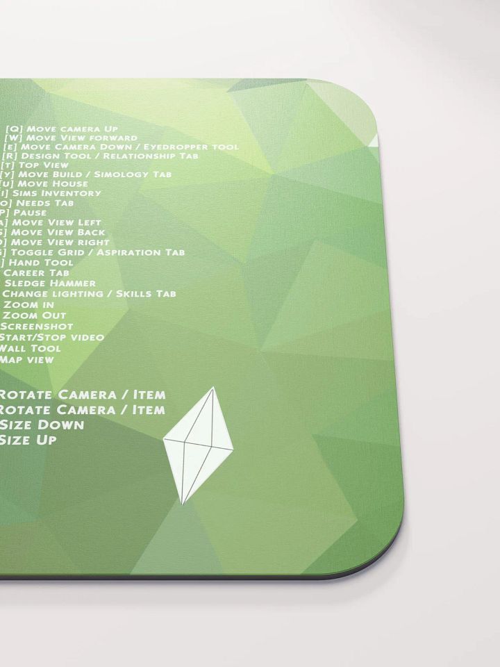 Green Sims Hotkeys Mousepad product image (2)