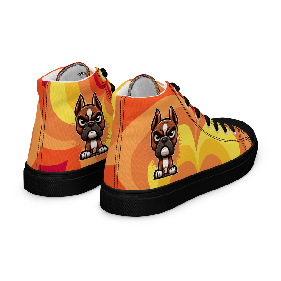 Boxer Angry Pup - Women's High Top Canvas Shoe product image (17)