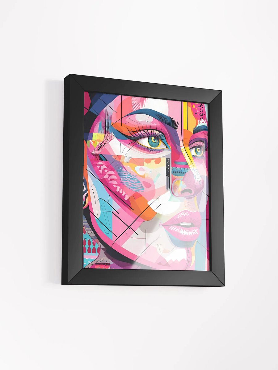 Vibrant Geometric Portrait Framed Poster product image (3)
